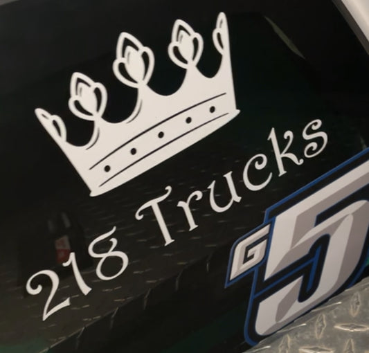 Large 218 Trucks Window Sticker